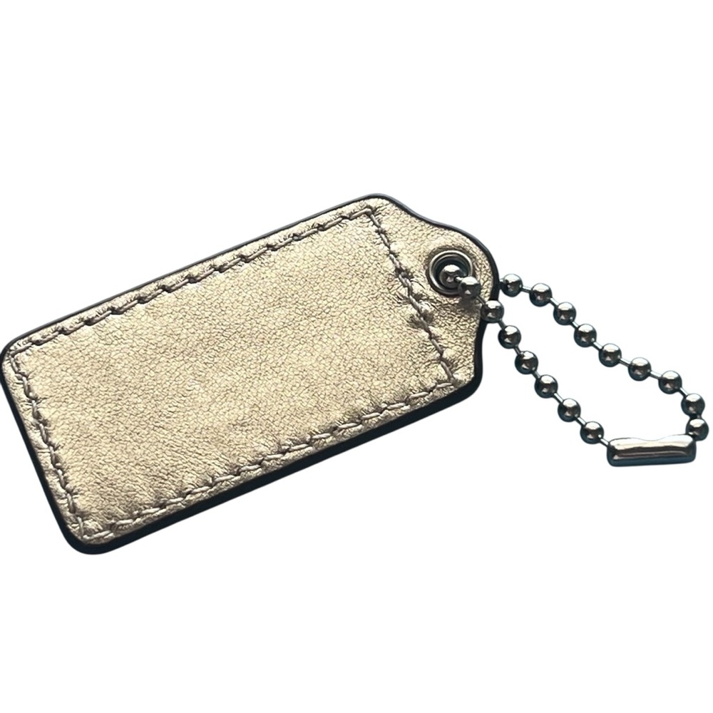 Coach Gold Metallic Large Leather HandBag Replacement Tag Accessory - Picture 3 of 3